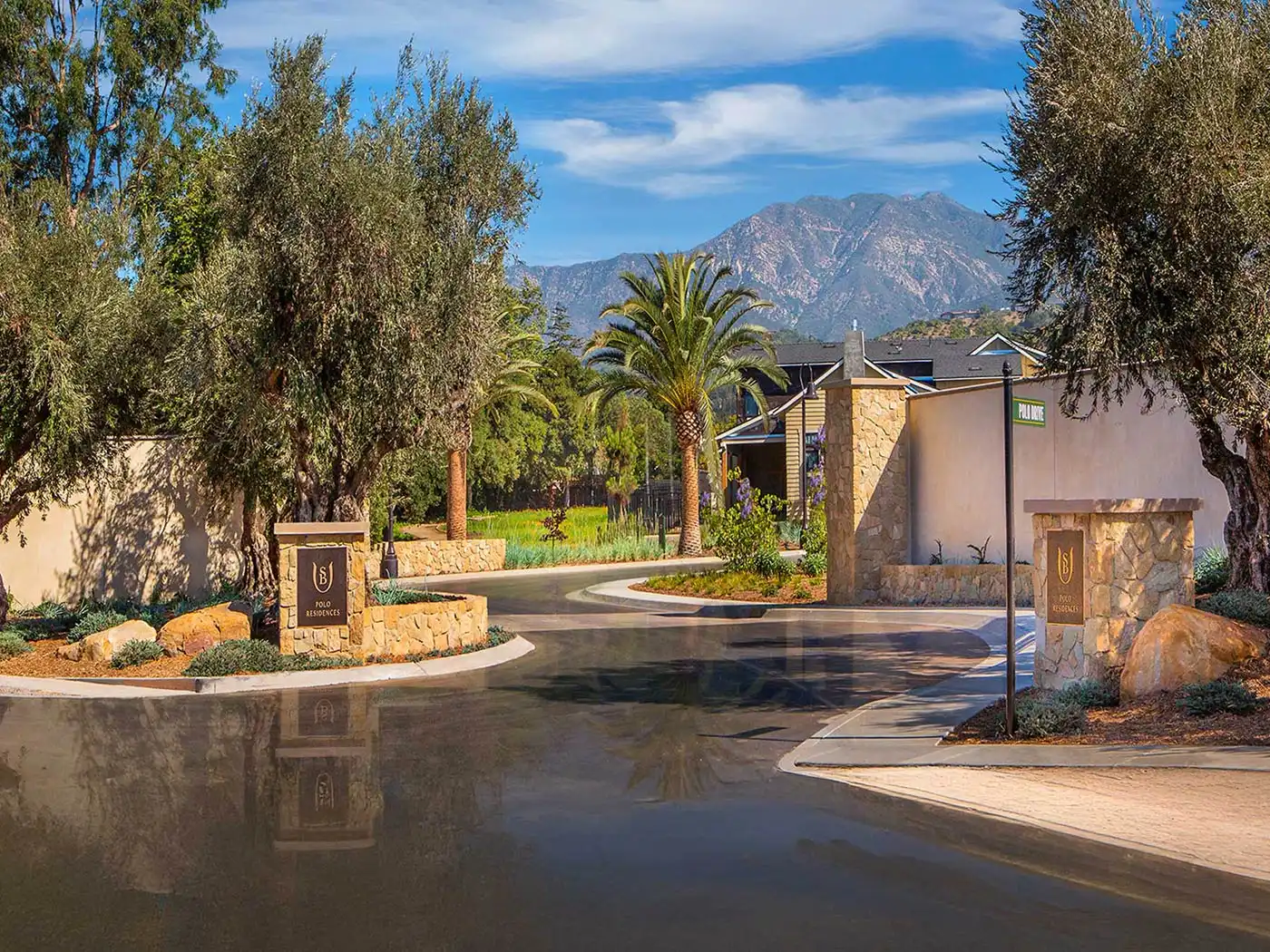 entrance to The Santa Barbara Polo Residences